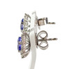 Boucles d oreilles or 750 blanc tanzanite et diamant - vue V2