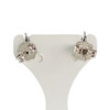 Boucles d oreilles or 750 blanc tanzanite et diamant - vue V3