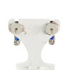 Boucles d oreilles or 750 blanc saphir et diamant - vue V3