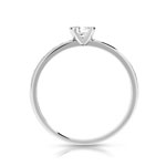 Bague solitaire or 750 blanc diamant 40/100e de carat - vue 2
