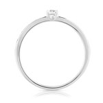 Bague solitaire or 750 blanc diamant 20/100e de carat - vue 2