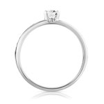 Bague solitaire or 750 blanc diamant 50/100e de carat - vue 2