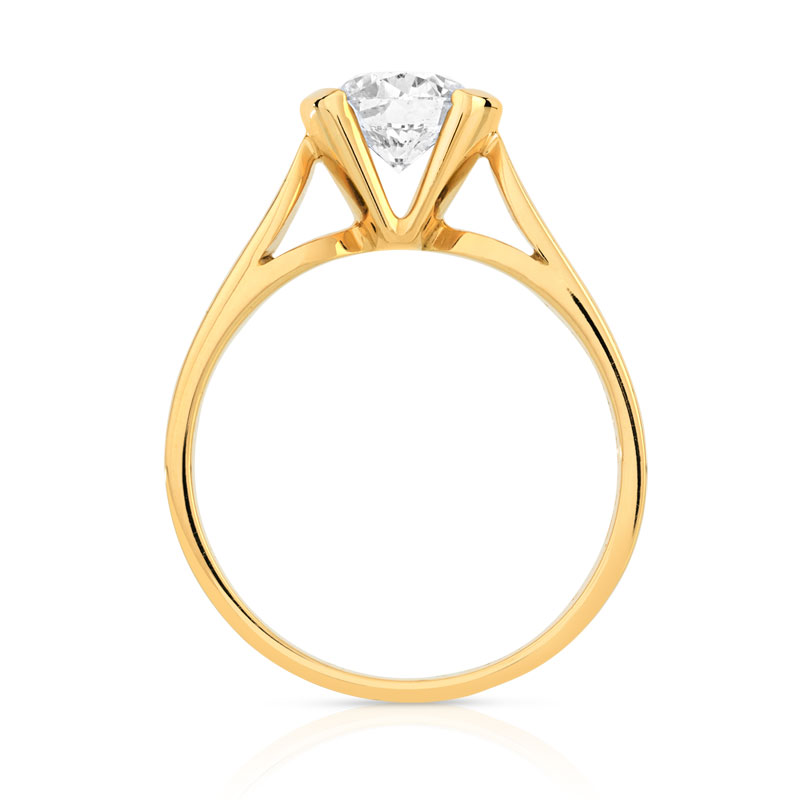 Bague solitaire or 750 jaune diamant 1 carat Femme Solitaire MATY Bague solitaire or 750 jaune diamant 1 carat Femme Solitaire MATY