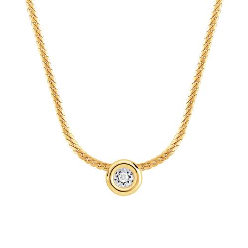 Collier or 750 jaune diamant 42 cm