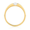 Bague solitaire or 750 jaune diamant 25/100e de carat - vue V2
