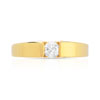 Bague solitaire or 750 jaune diamant 25/100e de carat - vue V3