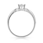 Bague solitaire platine 950 diamant 30/100e de carat - vue 2