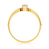 Solitaire or 750 jaune diamant 0,1 carat - vue V2