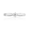 Solitaire or 750 blanc diamant 0,15 carat - vue V3