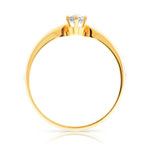 Bague solitaire or 750 jaune diamant 20/100e de carat - vue 2