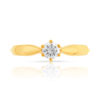 Solitaire or 750 jaune diamant 0,3 carat - vue V3
