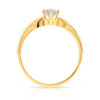 Solitaire or 750 jaune diamant 0,4 carat - vue V2