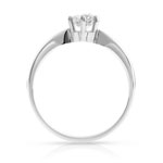 Solitaire or 750 blanc diamant 0,5 carat - vue 2