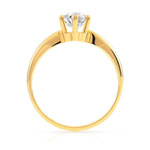 Solitaire gold ring 750 yellow diamond 100carat - view 2