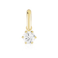 Pendentif or 750 jaune diamant