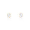 Boucles d'oreilles or 750 jaune diamant - vue V1
