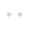 Boucles d'oreilles or 750 blanc diamant - vue V1
