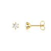 Boucles d'oreilles or 750 jaune diamant - vue V1
