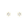 Boucles d'oreilles or 750 jaune diamant - vue VD1