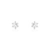 Boucles d'oreilles or 750 blanc diamants - vue VD1