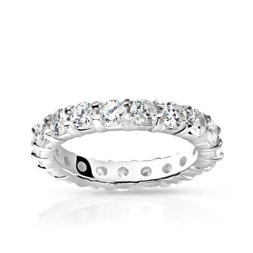 Alliance argent 925 tour complet zirconias
