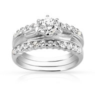 3 bagues argent 925 zirconia