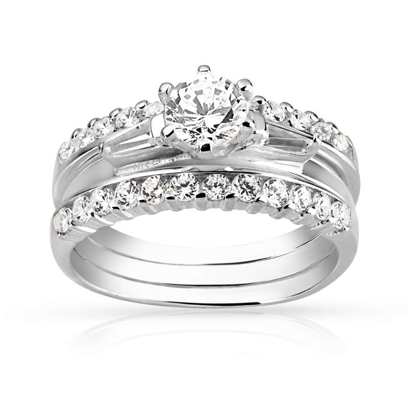 3 bagues argent 925 zirconias - vue 1