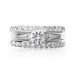 3 bagues argent 925 zirconias - vue 3