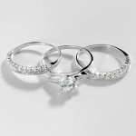 3 bagues argent 925 zirconias - vue D1