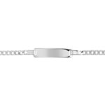 Bracelet identité argent 925 maille gourmette personnalisable 16 cm - vue 1