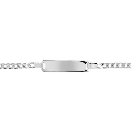Bracelet identité argent 925 maille gourmette personnalisable 16 cm