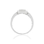 Ring gold 750 white diamond - view 2