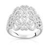 Bague or 750 blanc diamant - vue V1