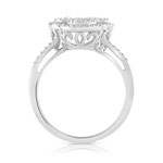 Bague or 750 blanc diamant - vue 2