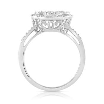 750 white gold diamond ring