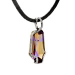 Collier or 750 blanc amétrine et diamant - vue D1