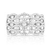 Bague or 750 blanc diamant - vue V3