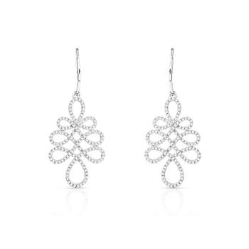 750 white gold diamond earrings