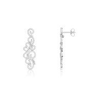 Boucles d'oreilles or 750 blanc diamant