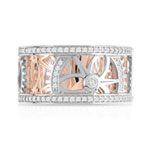 Bague Vesontio 2 ors 750 diamants 0,40 carat - vue 3