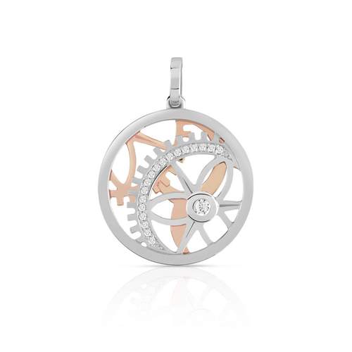 Pendentif Vesontio 2 ors 750 diamants 0,11 carat