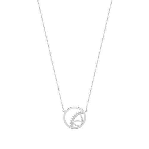 Collier Vesontio or 750 blanc diamant