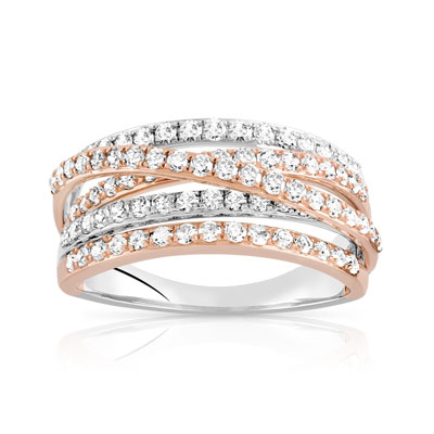Bague 2 ors 750 diamant - vue V1