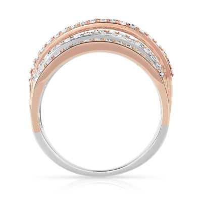 Bague 2 ors 750 diamant - vue V2