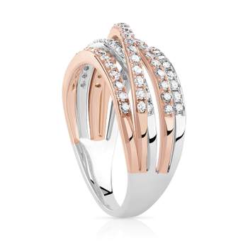Bague 2 ors 750 diamant