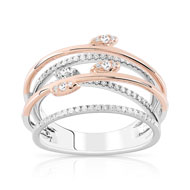 Bague 2 ors 750 diamant