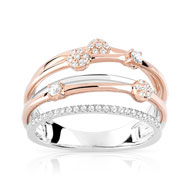 Bague 2 ors 750 diamant