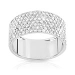 Bague or 750 blanc diamant - vue 1