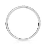 Bague or 750 blanc diamant - vue 2