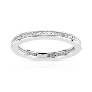 Bague or 750 blanc diamant